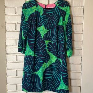 Lilly Pulitzer Giraffe Leaf print shift dress